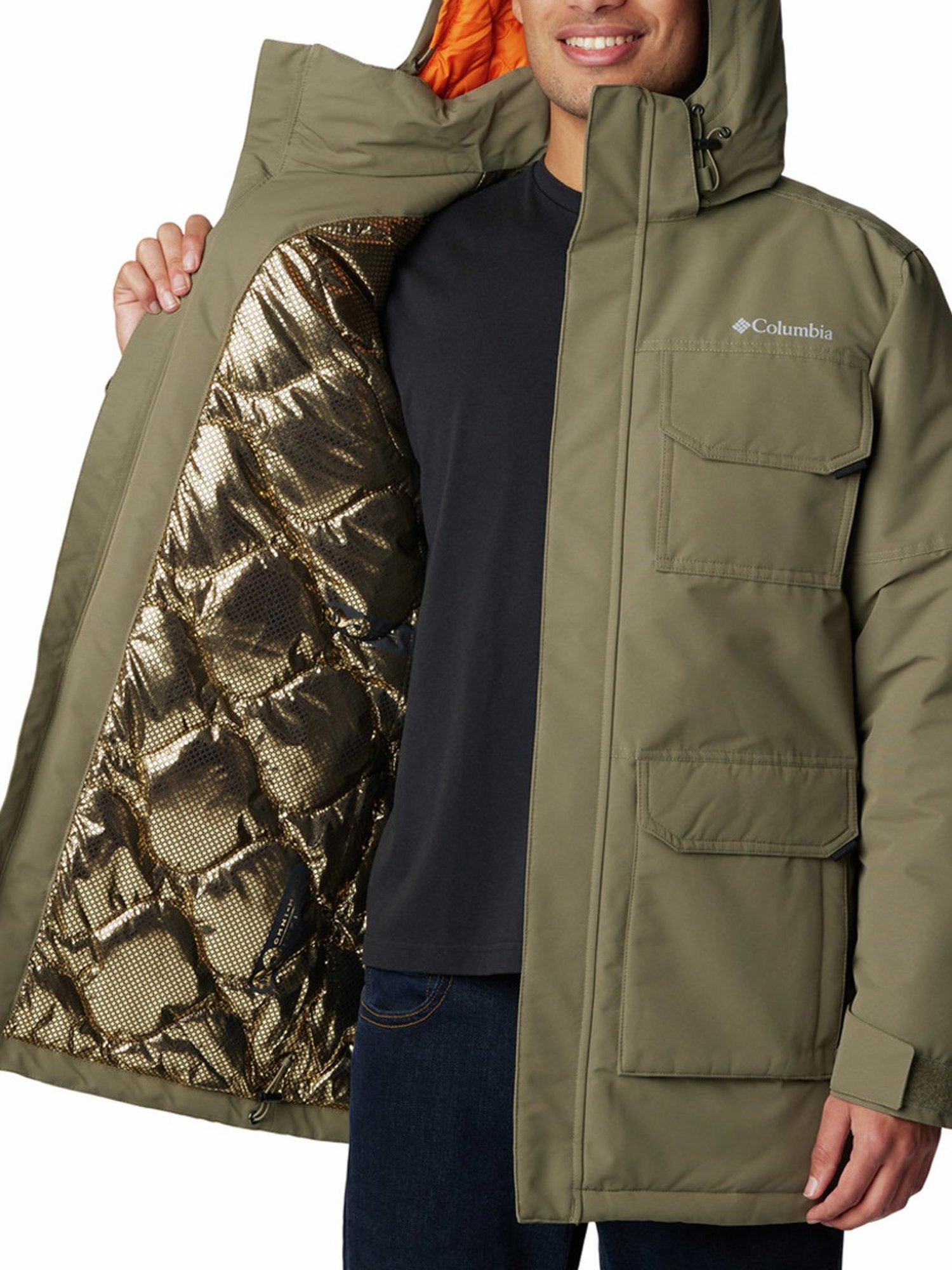 Columbia Green Regular Fit Hooded Jacket