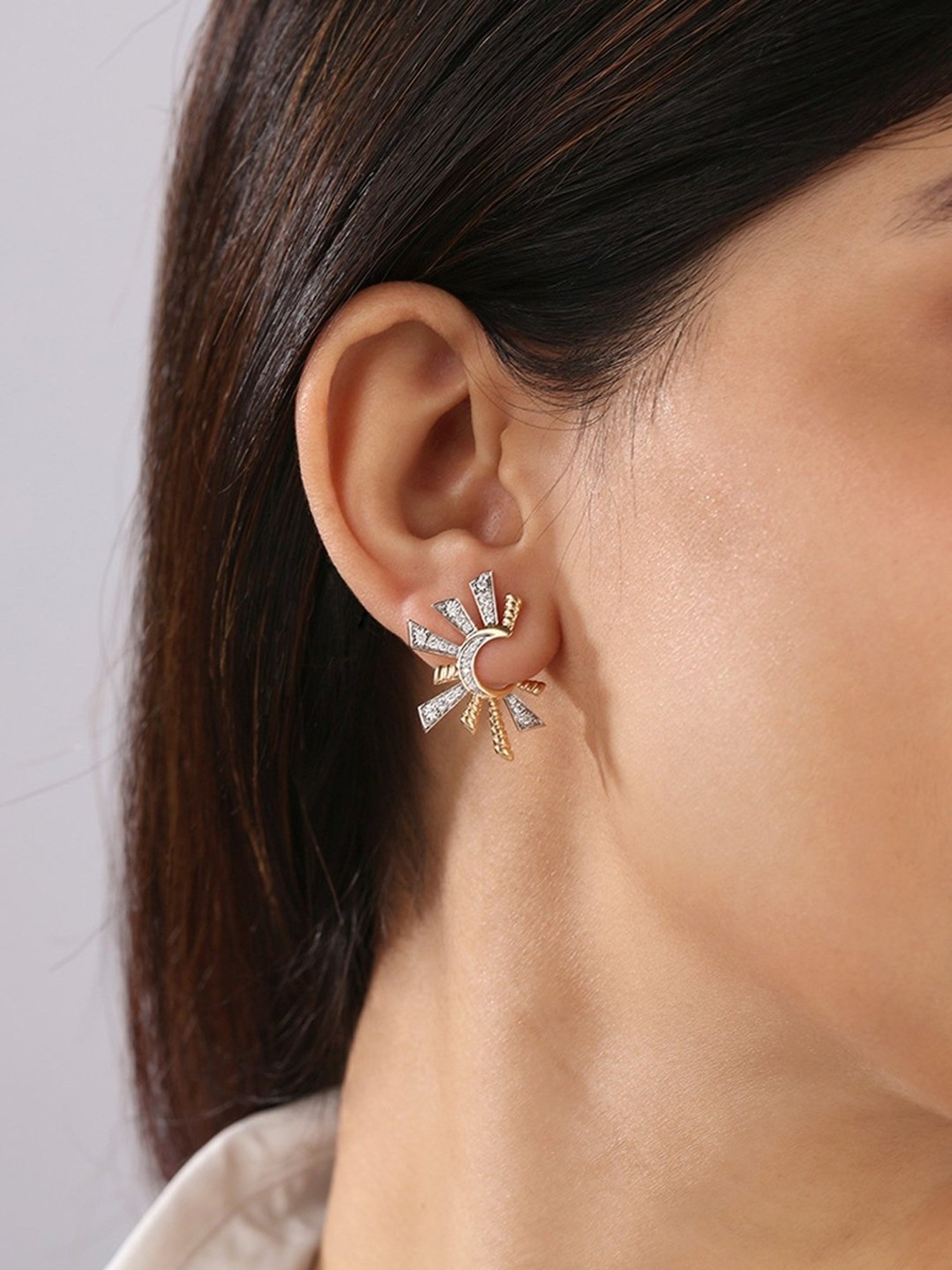 Buy Mia By Tanishq Nature's Finest Celestial Star Triangle Earrings Online  At Best Price @ Tata CLiQ