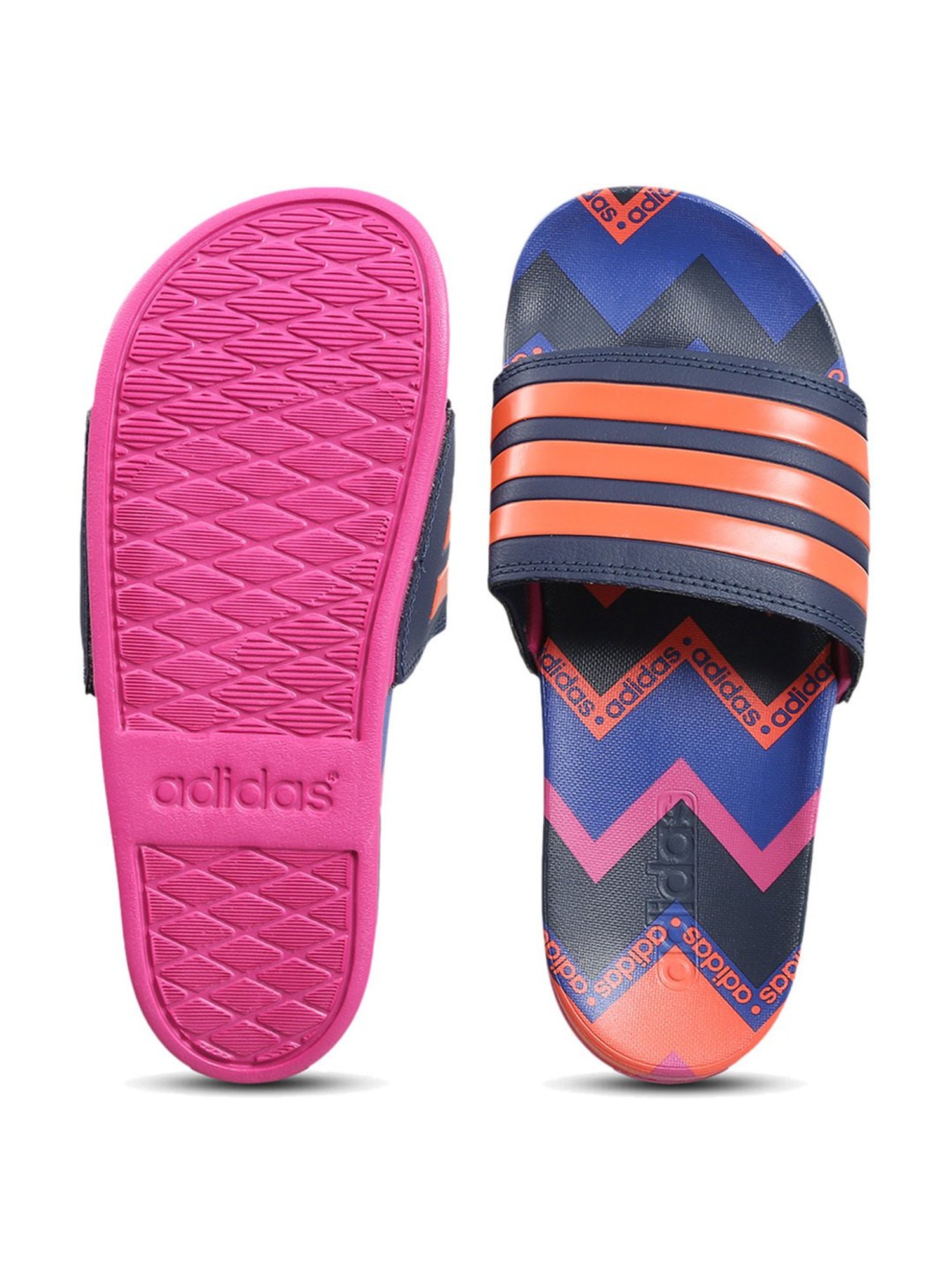 Buy Adidas Women s ADILETTE COMFORT Blue Slides for Women at Best