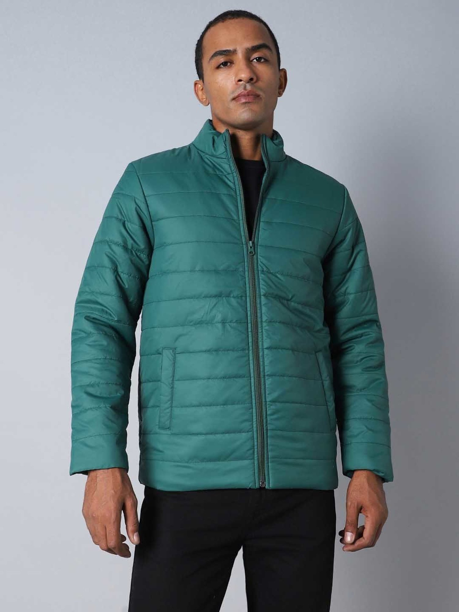 Textured Quilted Reversible Puffer Jacket