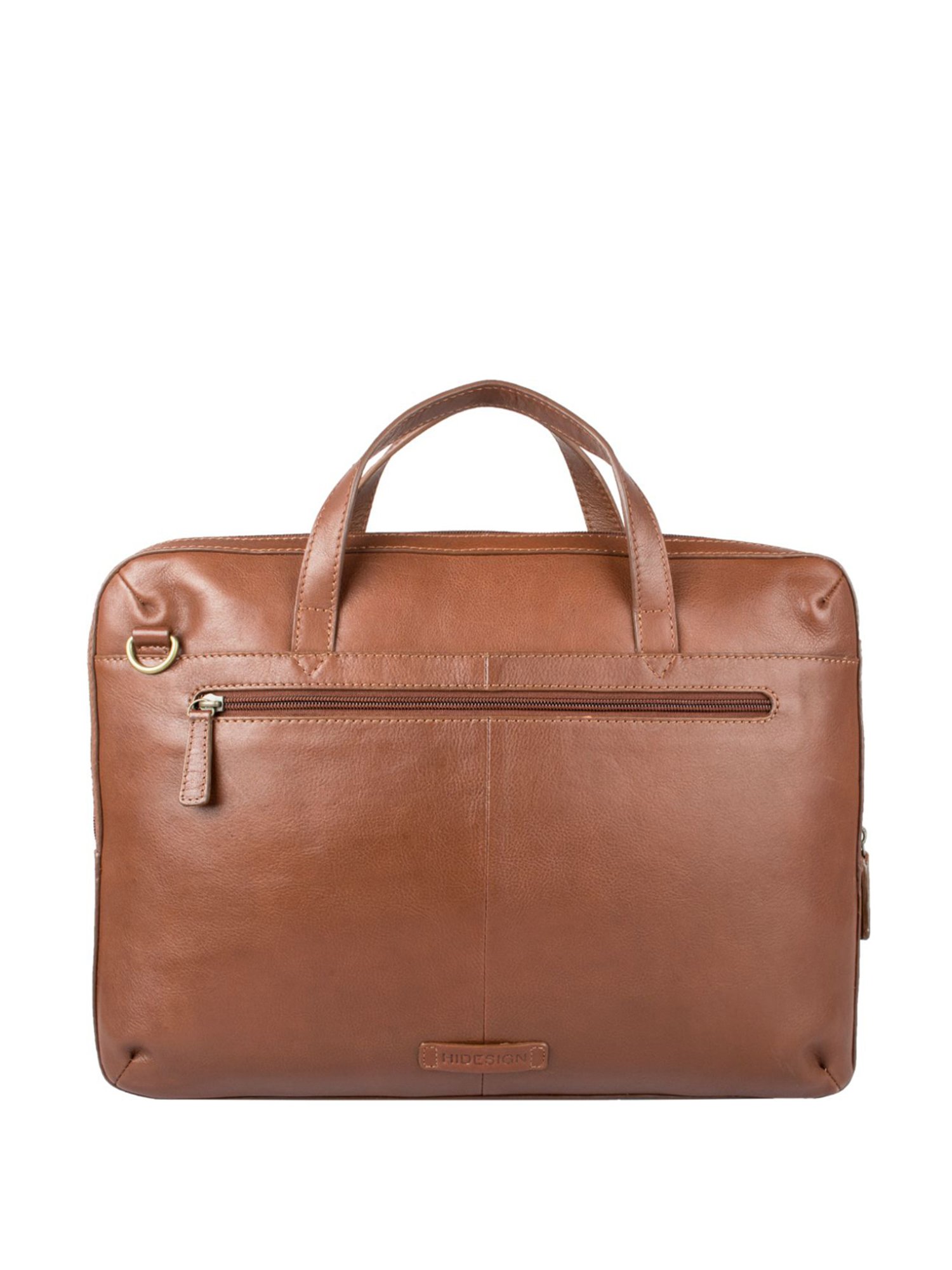 Buy Hidesign Cougar 01 Ranch Tan Leather Solid Briefcase Online At