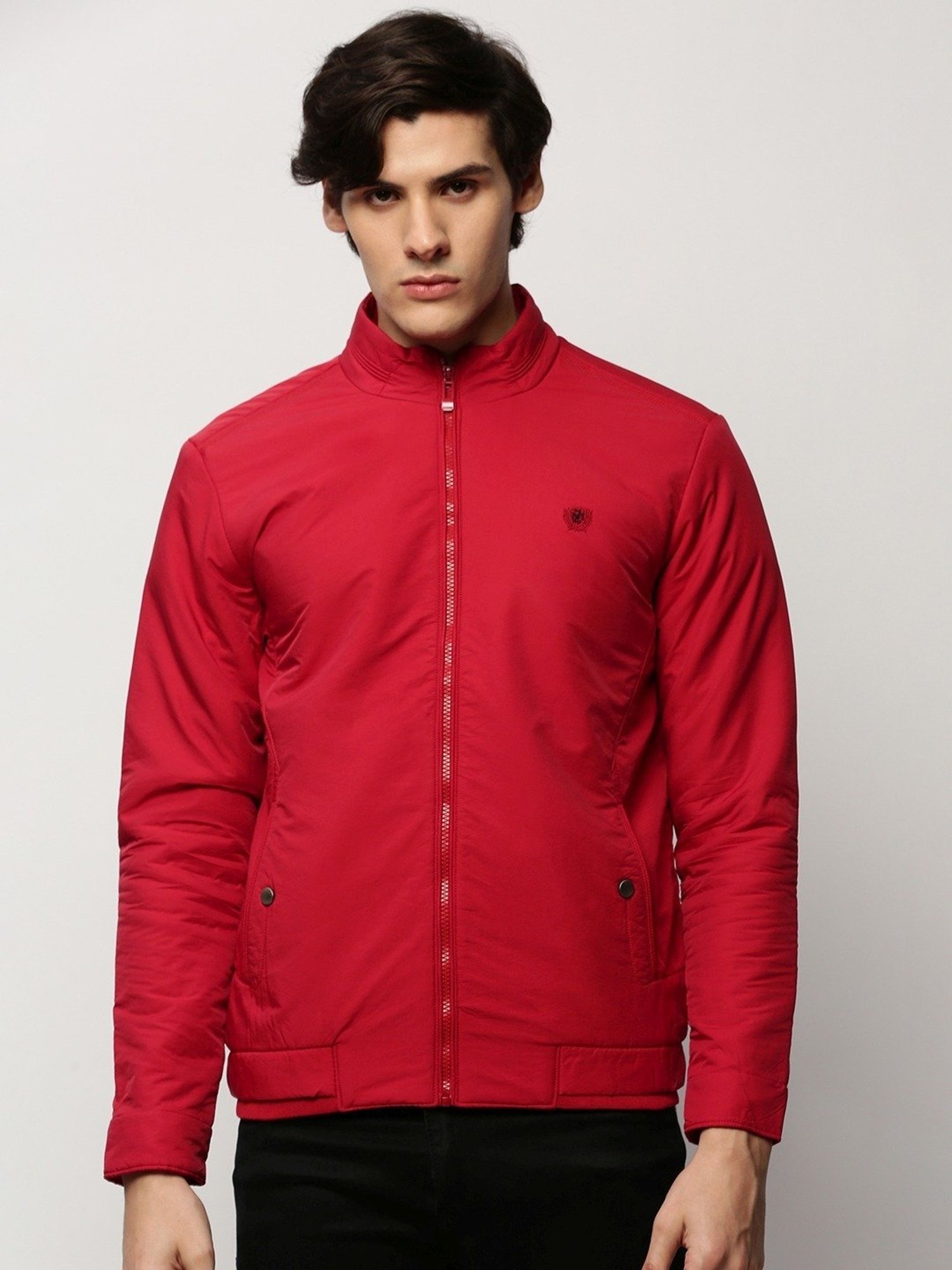 Buy Park Avenue Red Full Sleeves Mandarin Collar Jacket for Men's Online @  Tata CLiQ