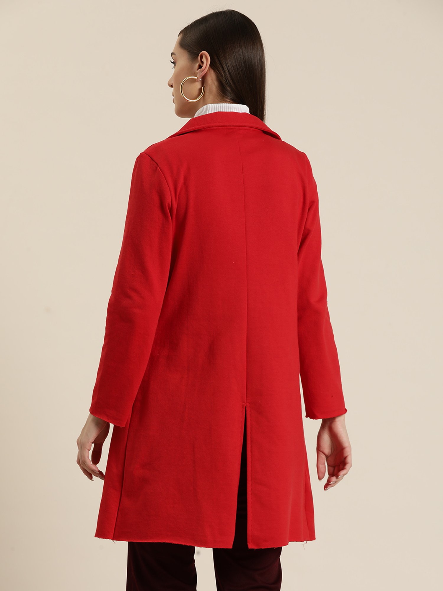 Qurvii Red Fleece Coat