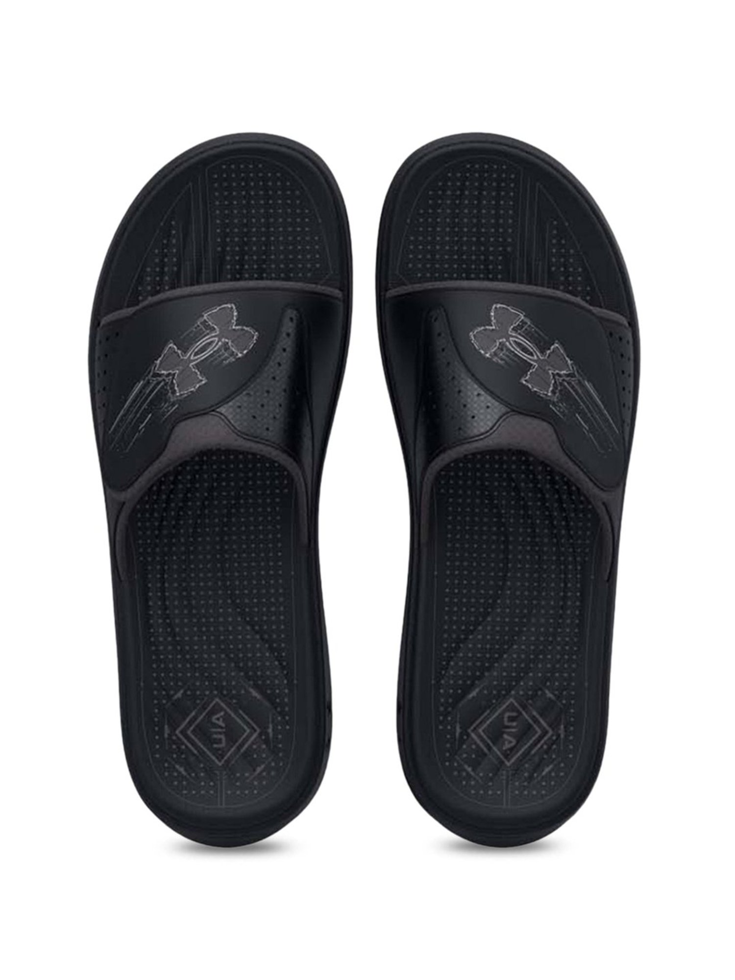 Buy Under Armour Project Rock 3 Black Men Slide Sandals Online @ Tata CLiQ  Luxury