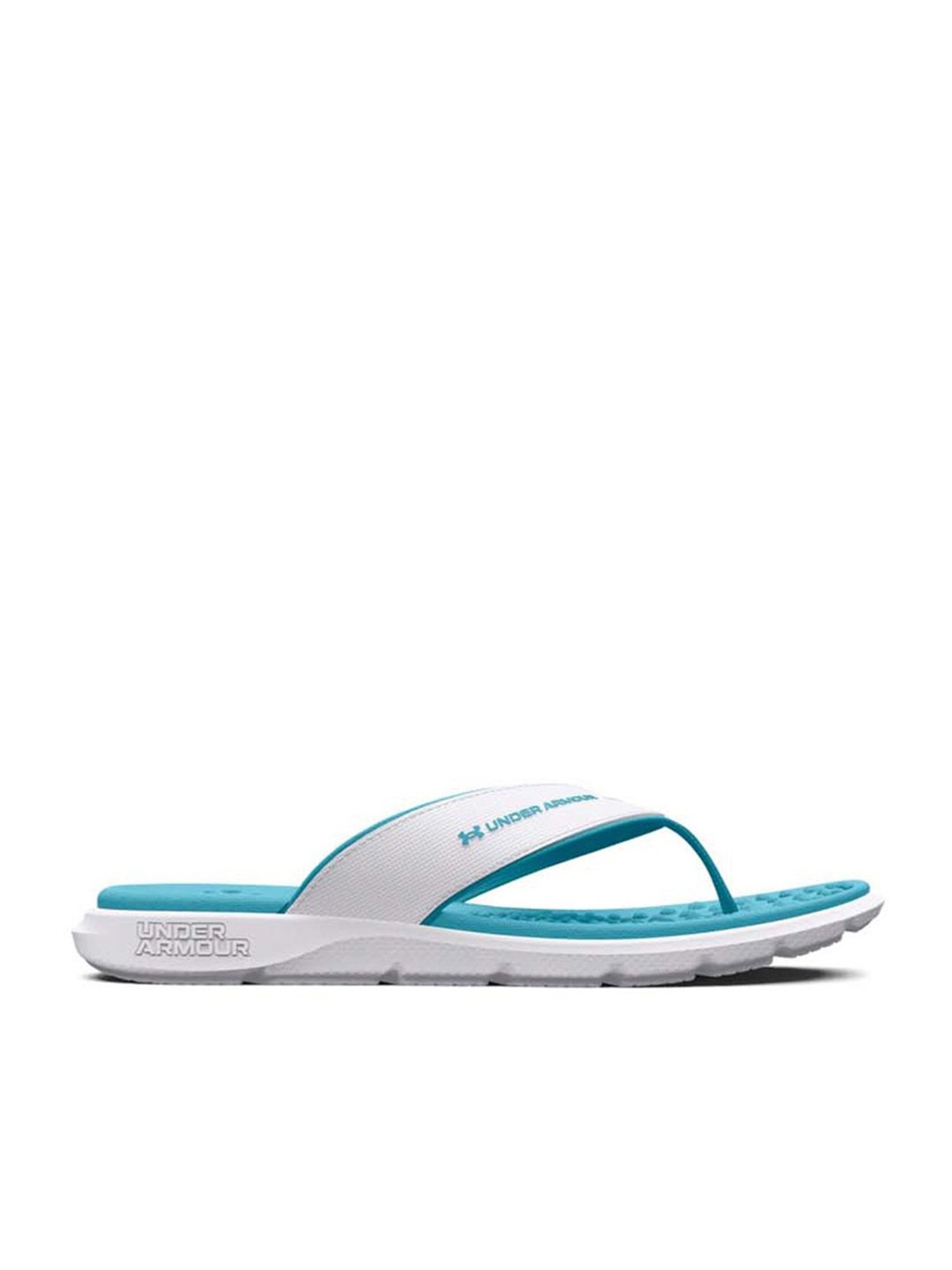 Under armour white outlet flip flops