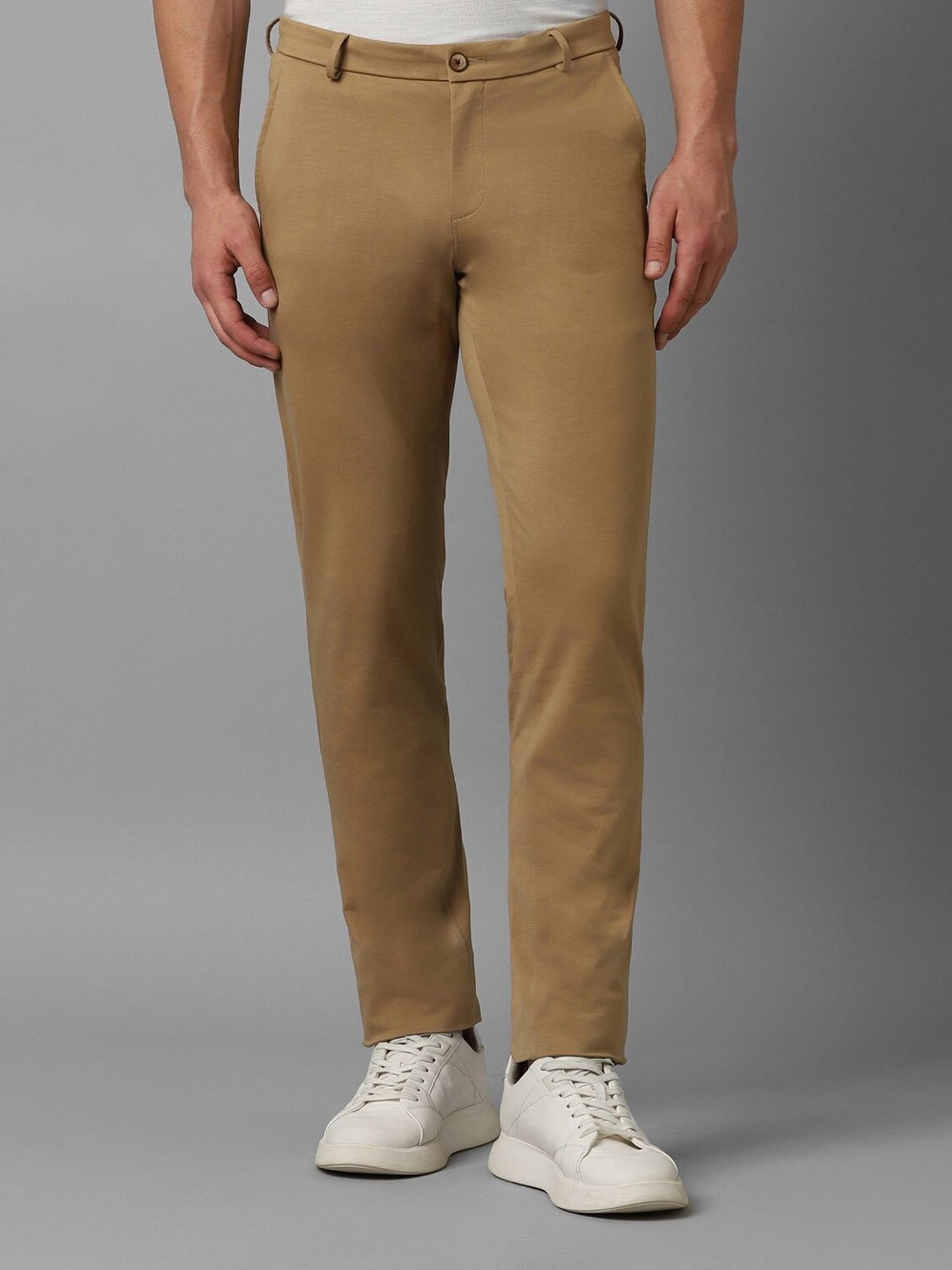 Buy Louis Philippe Men Grey Slim Fit Formal Trousers - Trousers for Men  19447256 | Myntra