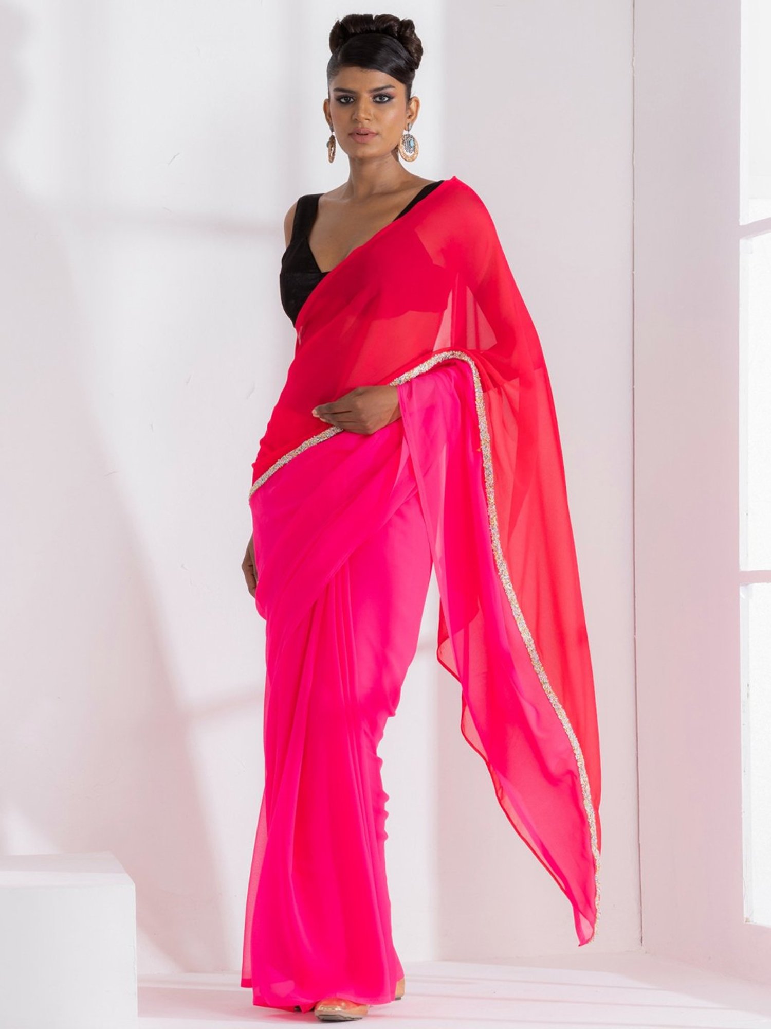 Sreeleela's Sensual Poses In Pink Saree | Sreeleela's Sensual Poses In Pink  Saree