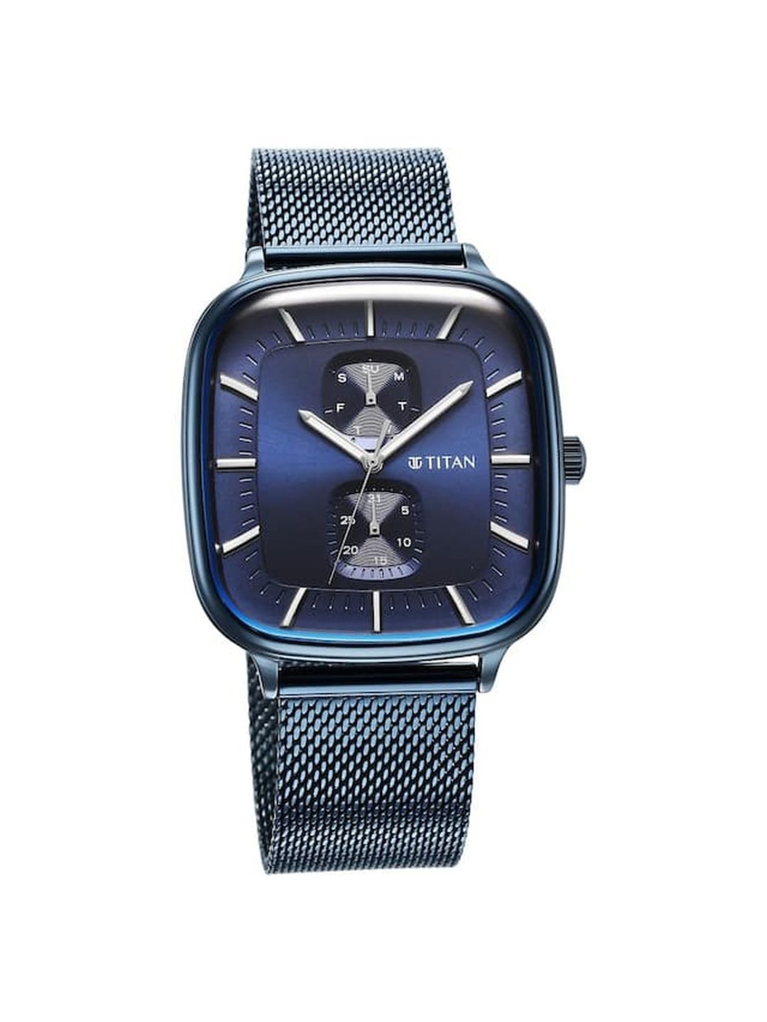 Titan watch best sale blue colour