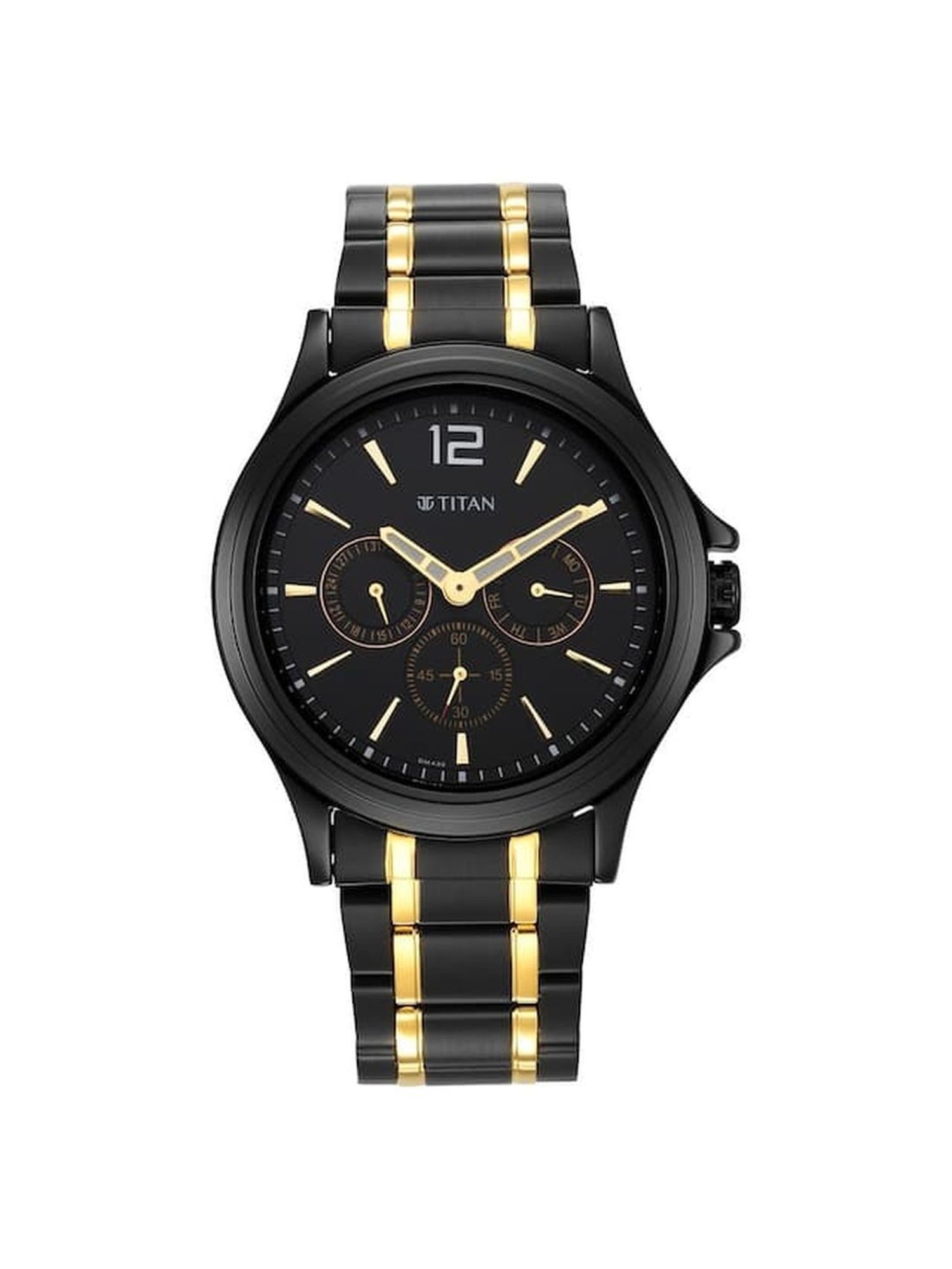 Buy Titan NR1698KM02 Black Gold Analog Watch for Men Online At