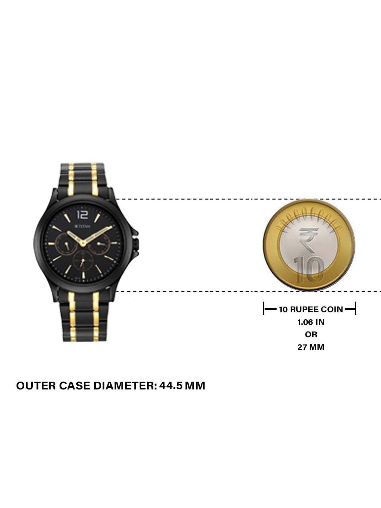Titan 1698KM02 Neo Black & Gold Analog Watch - For Men - Buy Titan