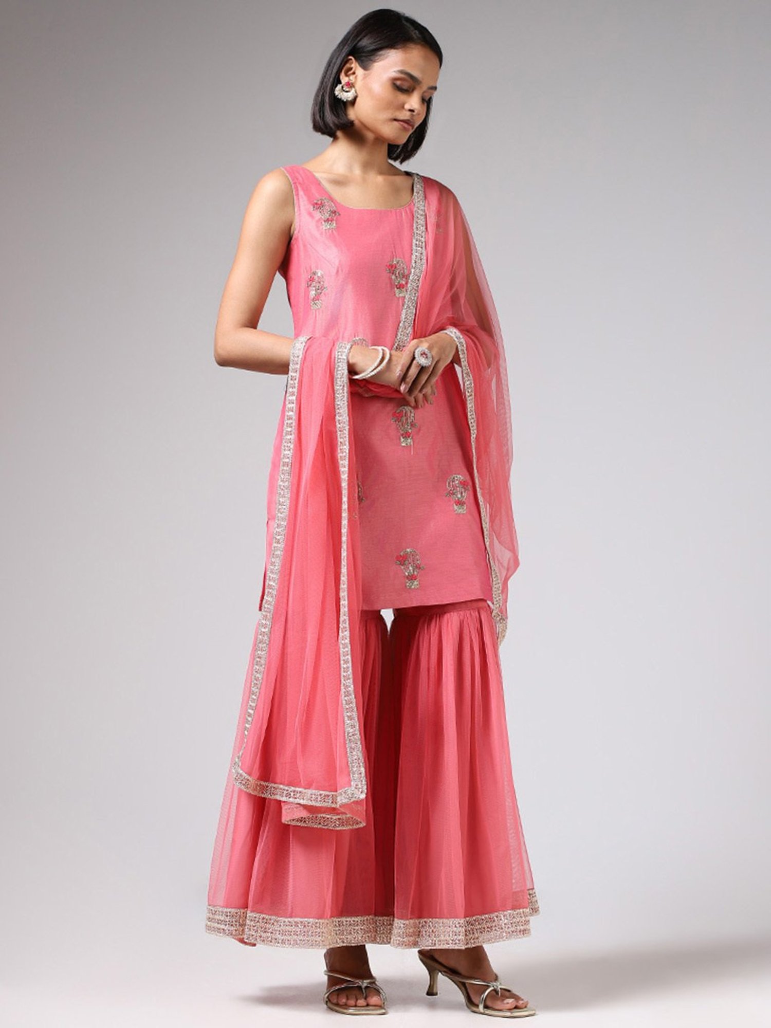 Vark by Westside Sea Green Kurta, Palazzos And Dupatta Price in India, Full  Specifications & Offers | DTashion.com