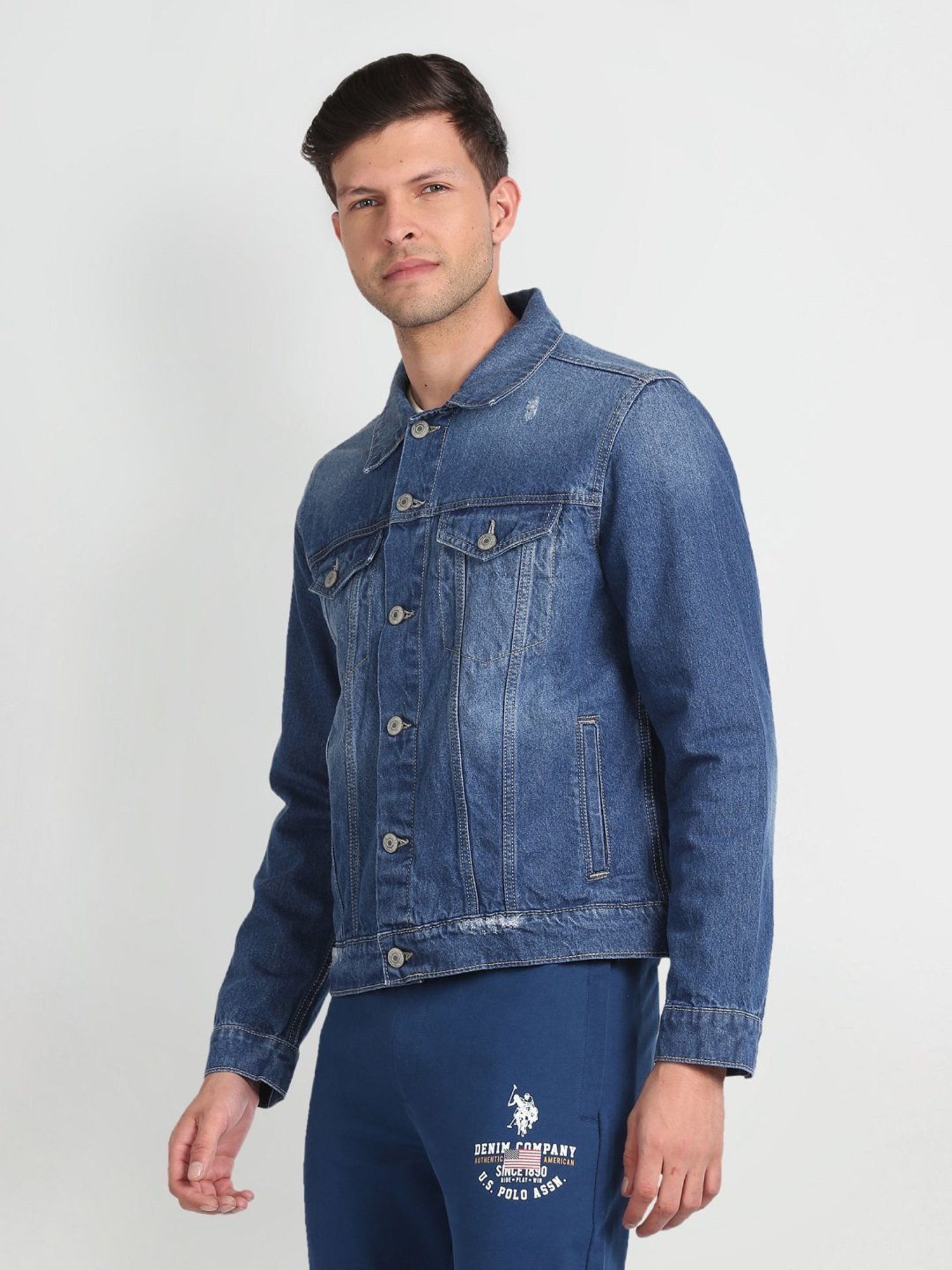 Polo Ralph Lauren Icon Trucker Denim Jacket, Blue at John Lewis & Partners