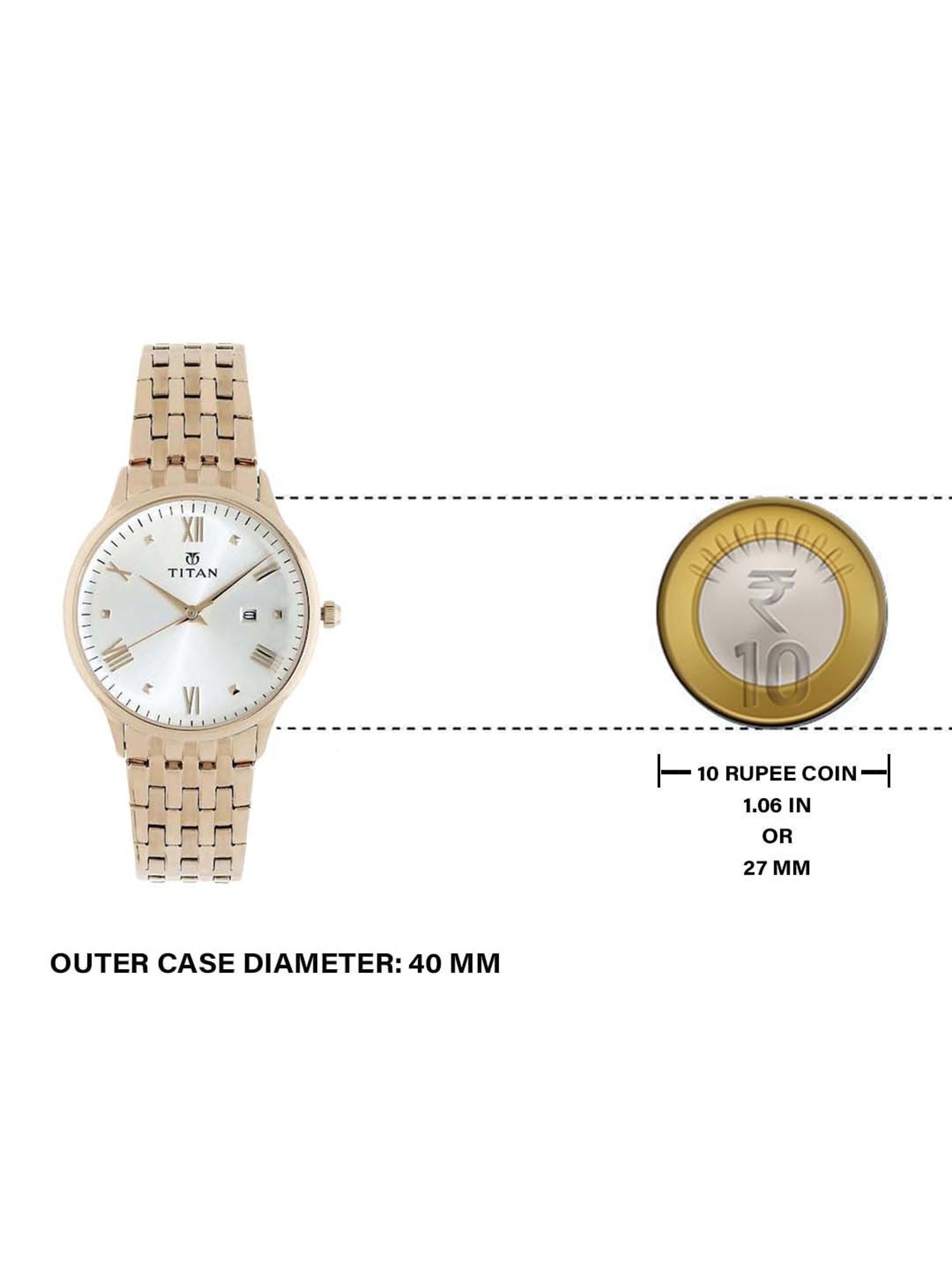 Buy Titan Bandhan Set Of 2 His & Her White & Silver Toned Dial Watches  NH15782489SL03 - Watches for Unisex 1453770 | Myntra