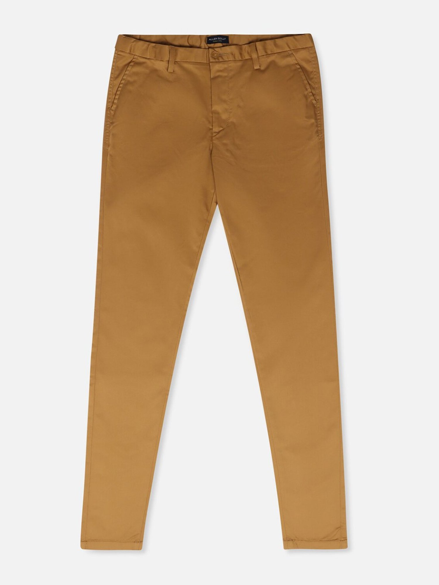 Buy Allen Solly Sport Mens Solid Brown Smart Fit Casual Trousers Online -  Lulu Hypermarket India