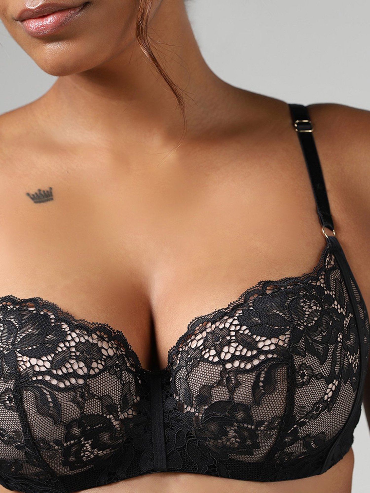 Wunderlove by Westside Black Underwired Lace Bra Price in India, Full  Specifications & Offers