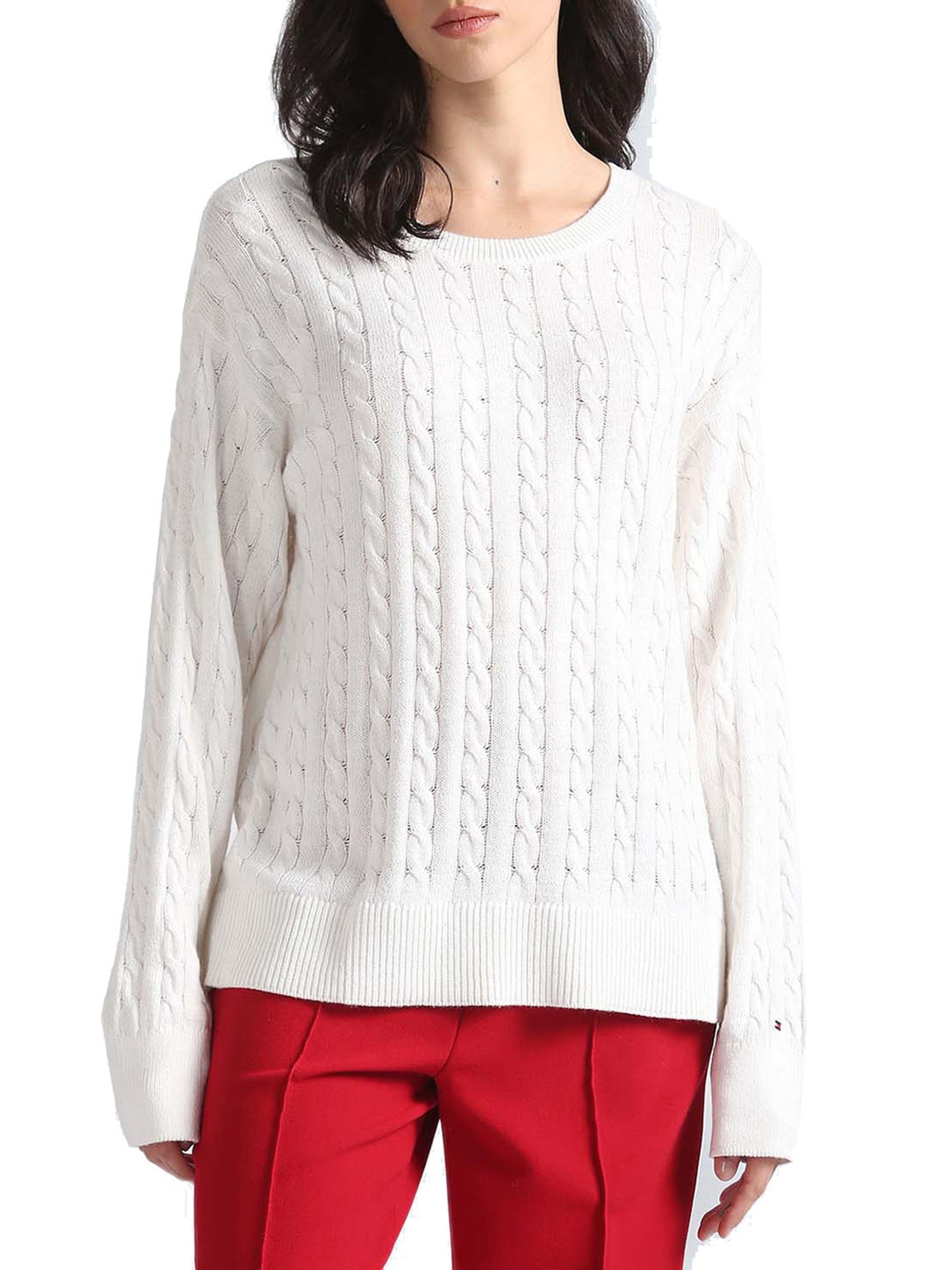 Tommy hilfiger white on sale sweater