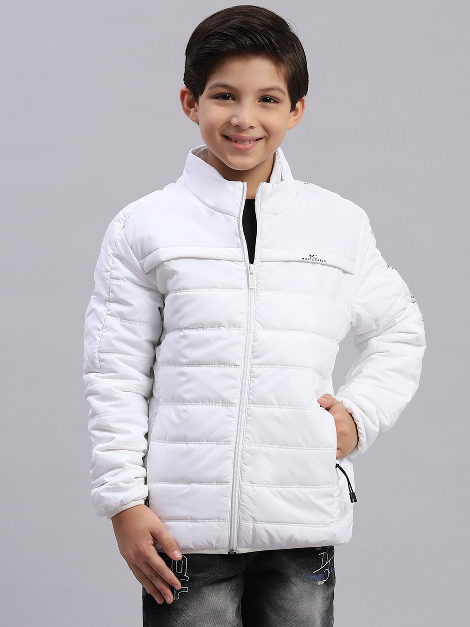Buy Boys Red & Navy Reversible Solid Jacket Online in India - Monte Carlo