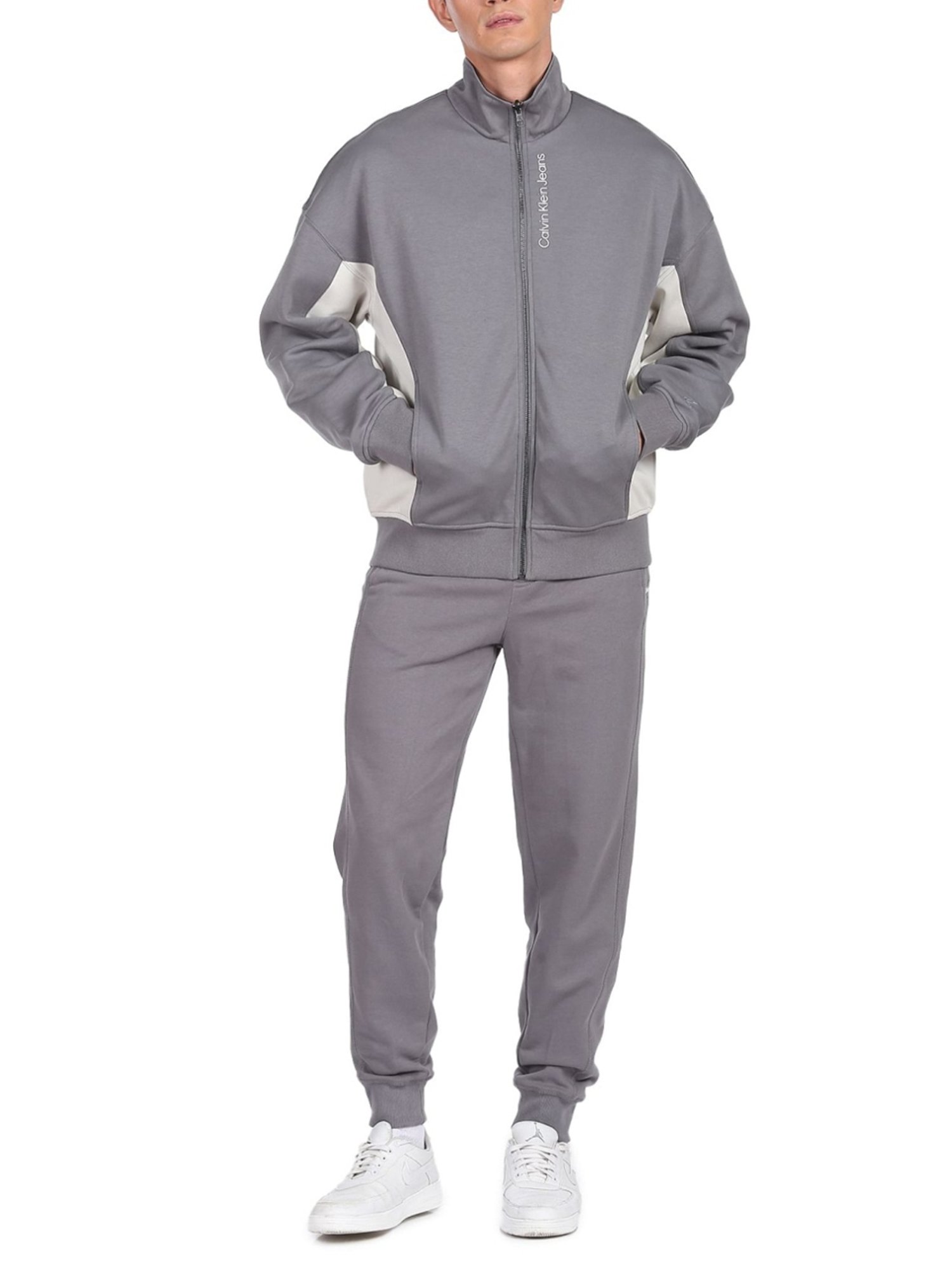 Calvin klein grey outlet tracksuit