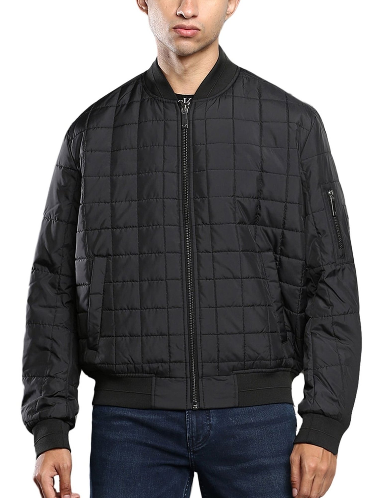 Quilted bomber jacket - Black - Men | H&M IN