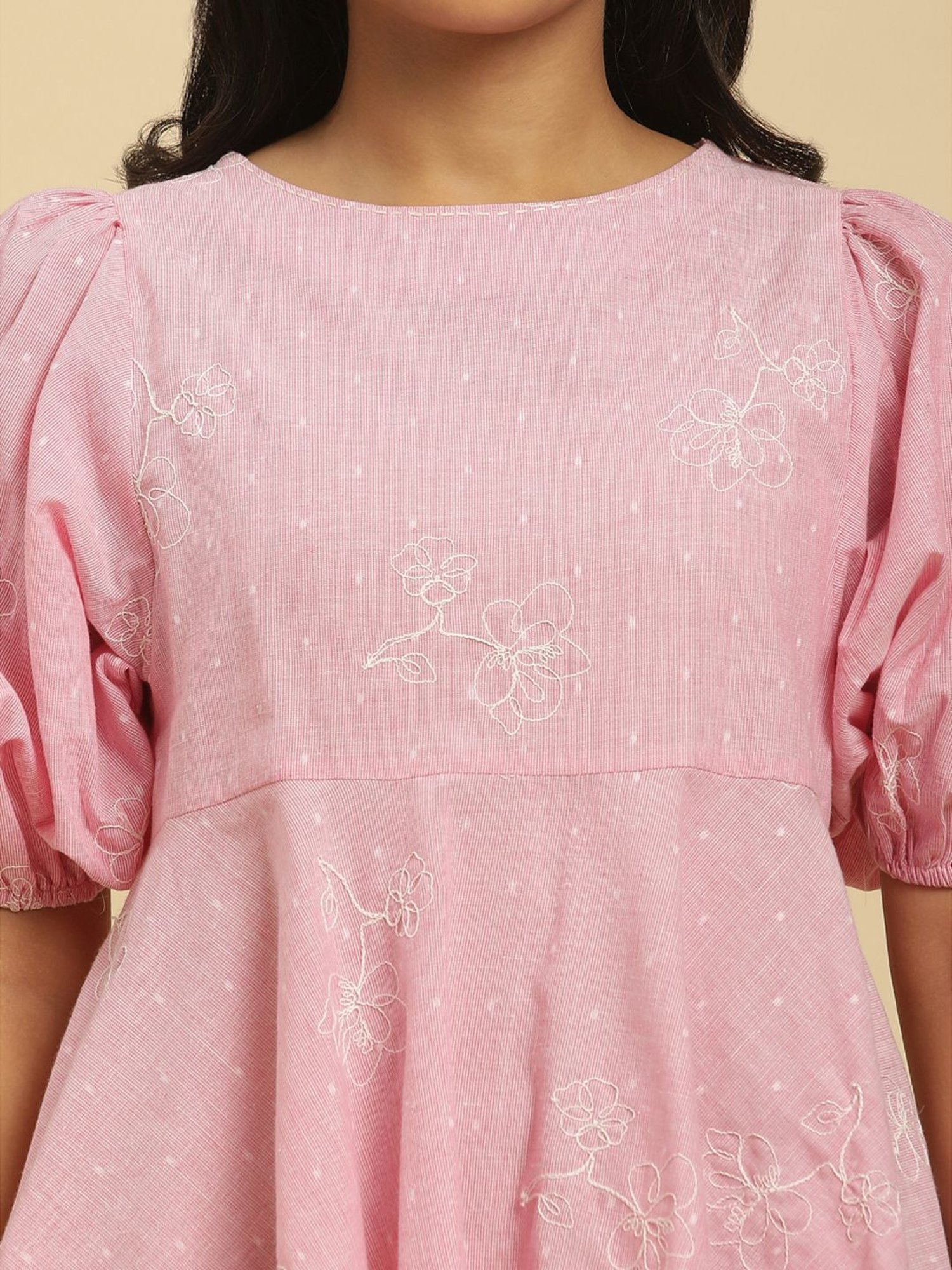 Buy W Pink Cotton Embroidered Top for Women Online @ Tata CLiQ