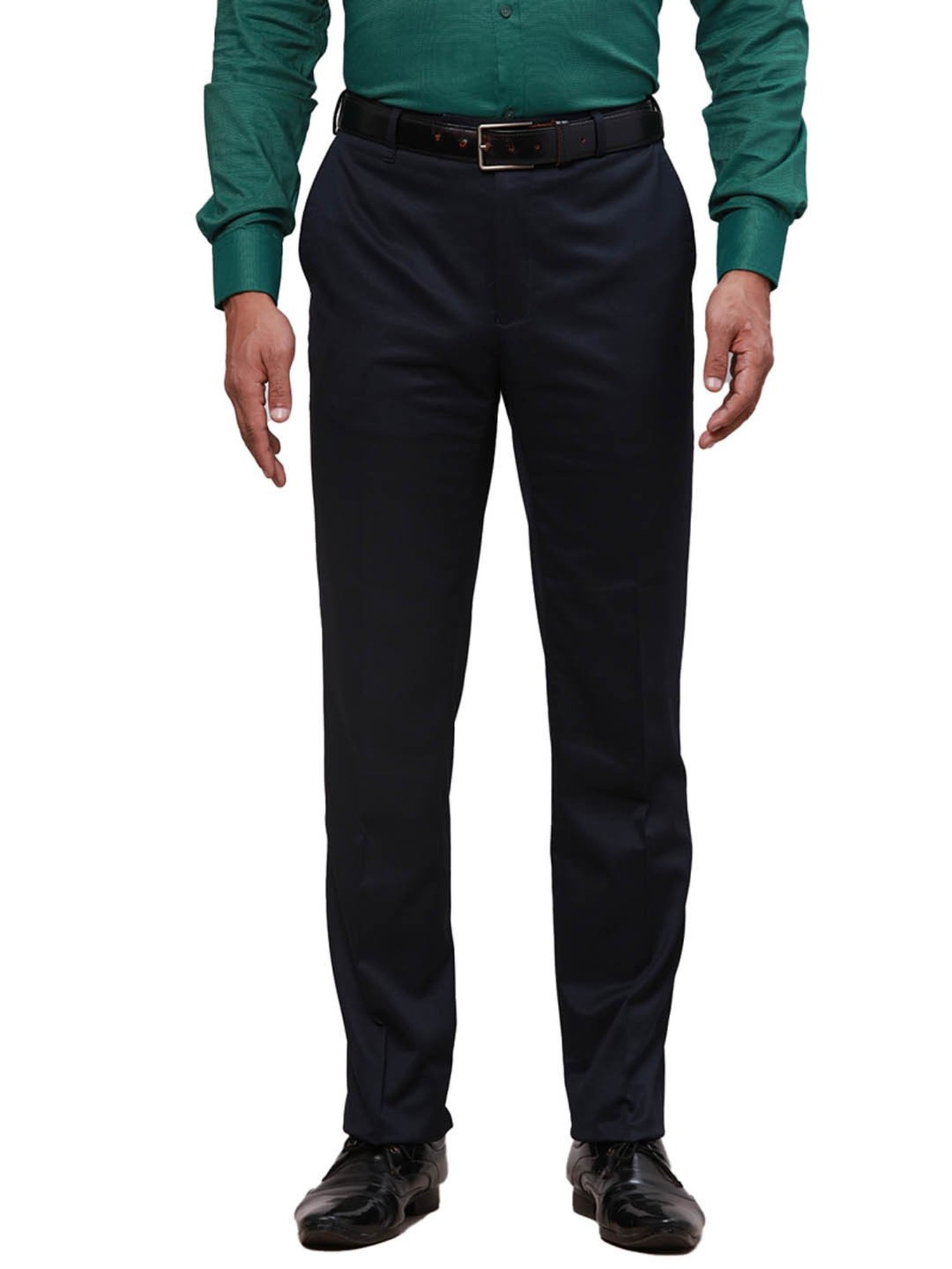 Buy RAYMOND Mens Slim Fit 4 Pocket Slub Formal Trousers | Shoppers Stop