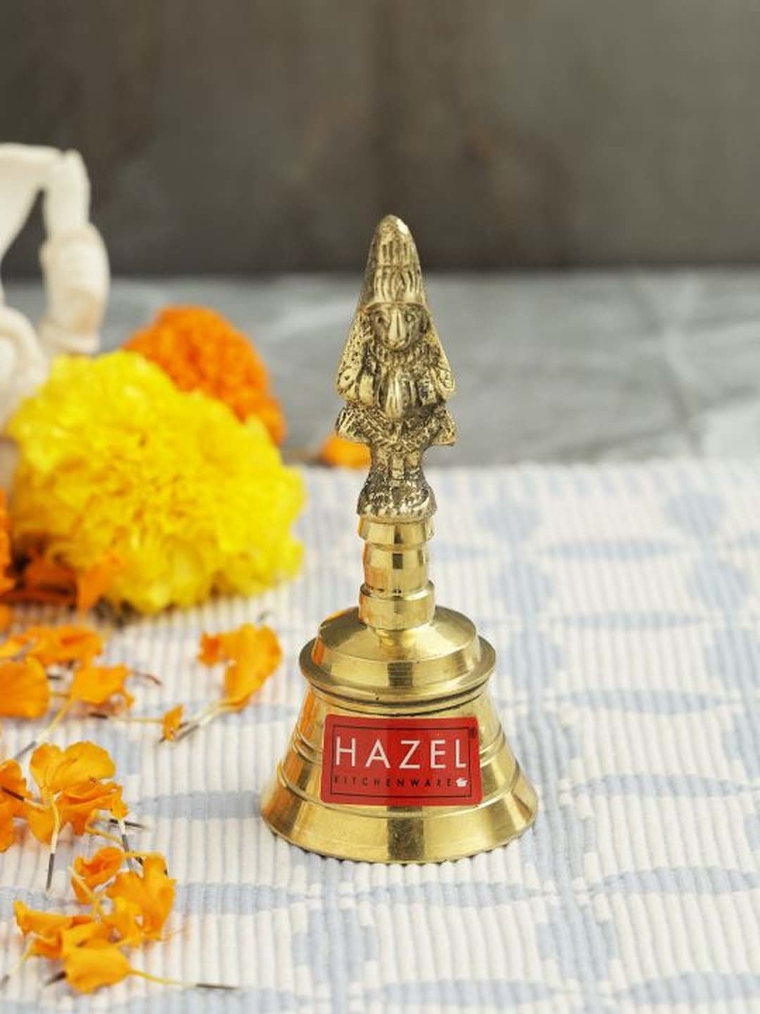 Ethnic Solid Brass Bell For Puja Room