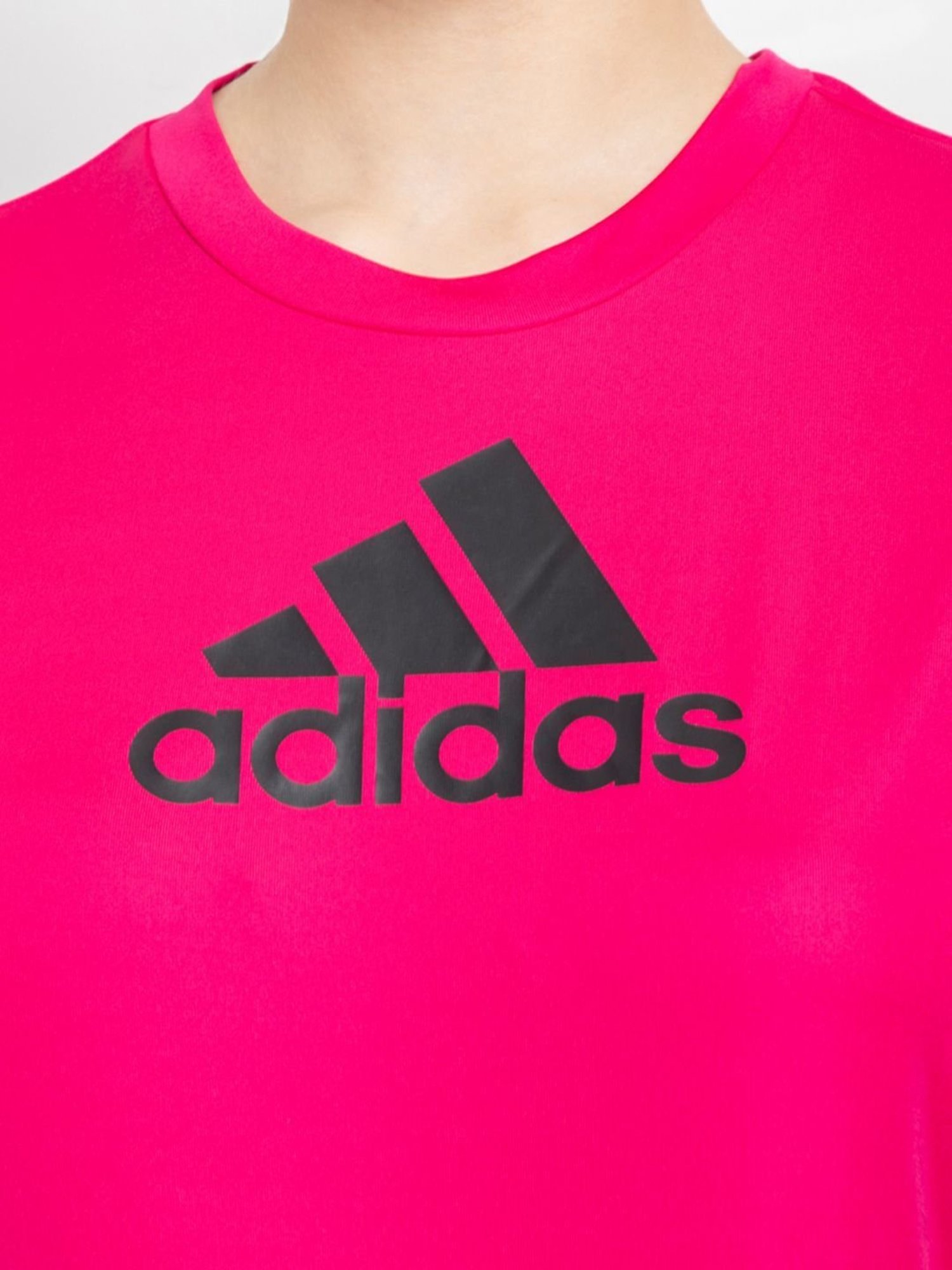 Pink and black adidas shirt best sale