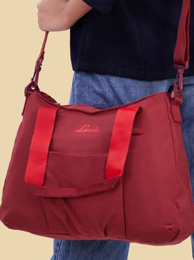 Buy Lavie Yoko Red Polyester Shoulder Handbag For Women At Best