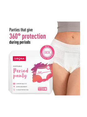 Sirona Disposable Period Panty (S - M) Price - Buy Online at ₹216