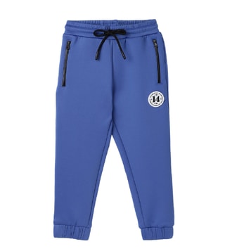 Buy Blue Giraffe Kids Blue Regular Fit Sweatpants for Boys Online @ Tata  CLiQ Luxury