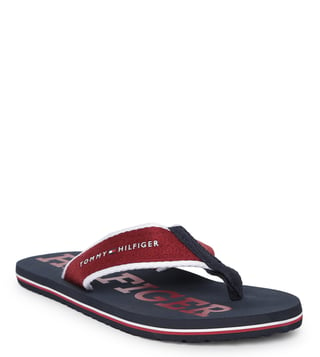 Tommy Hilfiger Men s Red Blue Flip Flops