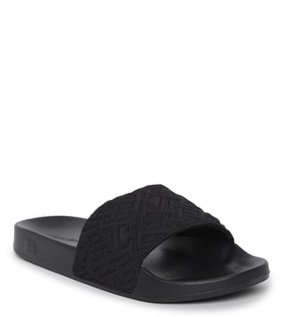 Tommy Hilfiger Women s Black Slide Sandals