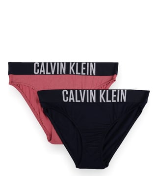 Calvin Klein Kids Red & Navy Logo Regular Fit Bikinis - Pack of 2