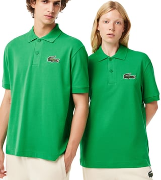 Lacoste Green Logo Loose Fit Polo T Shirt