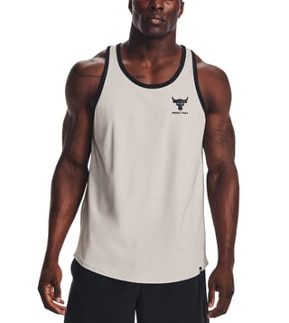 Under Armour Grey Project Rock Iso-Chill Regular Fit Tank T-Shirt