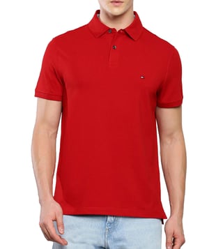 Tommy Hilfiger Red Regular Fit Polo T Shirt