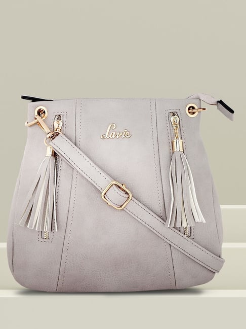 Lavie Grey Tassel Sling Bag