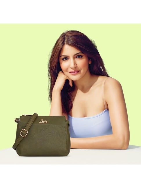 lavie olive green sling bag