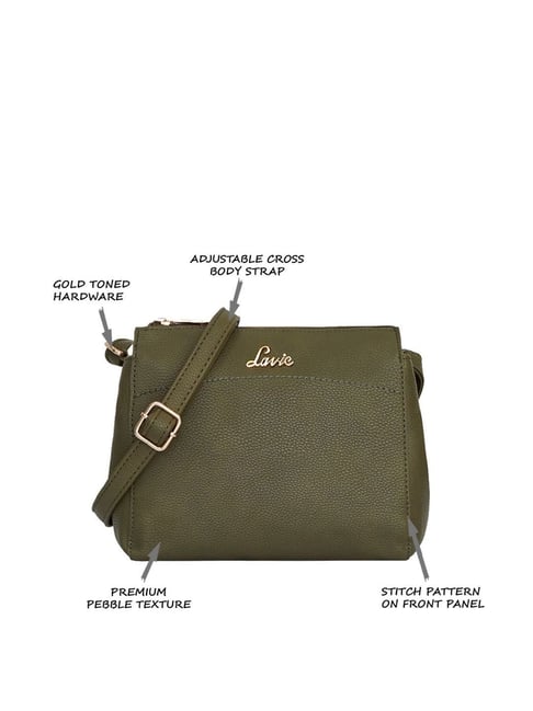 Buy Lavie Olive Green Solid Sling Bag For Women At Best Price Tata CLiQ