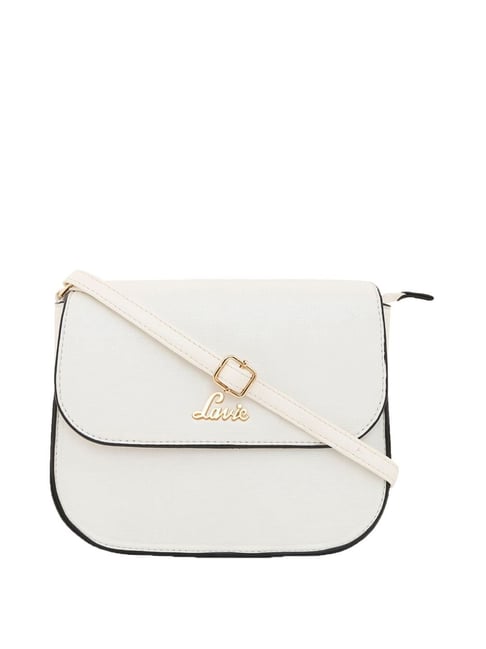 Lavie Moritz White Solid Sling Handbag