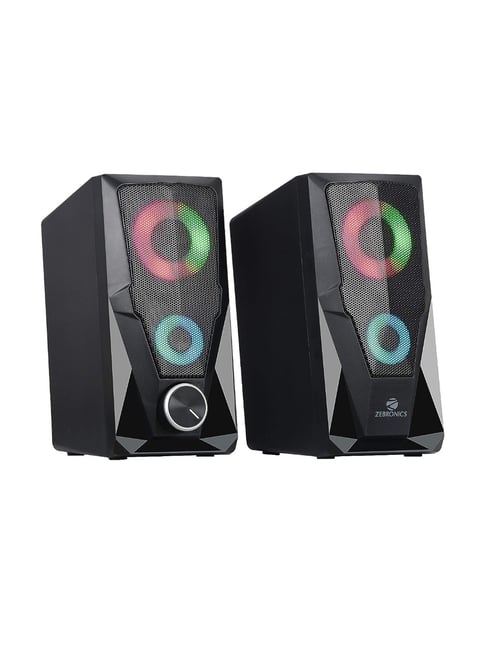 Zebronics Zeb-Warrior 10W 2.0 Channel RGB Multimedia Speaker (Black)