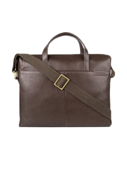 Hidesign Brown Leather Medium Messenger Bag