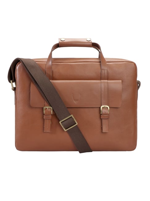 Hidesign Tan Leather Medium Messenger Bag