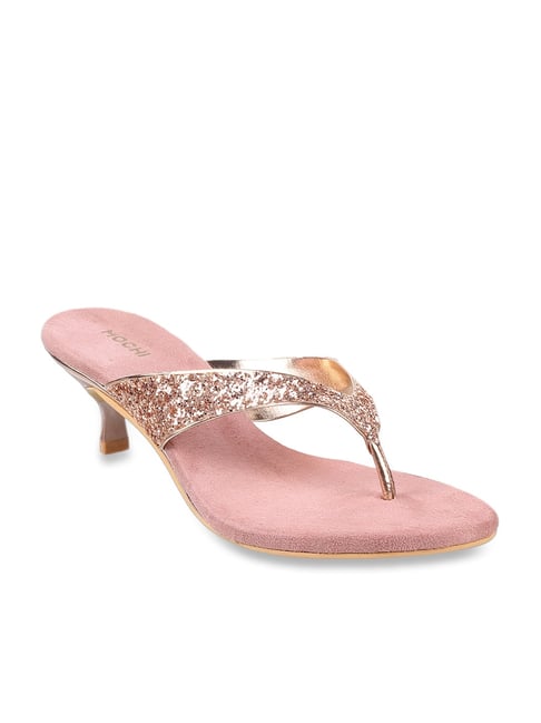 Mochi Women's Rose Gold Thong Sandals-picture-19
