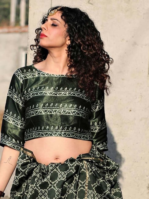 Chidiyaa Green Printed Blouse-picture-42