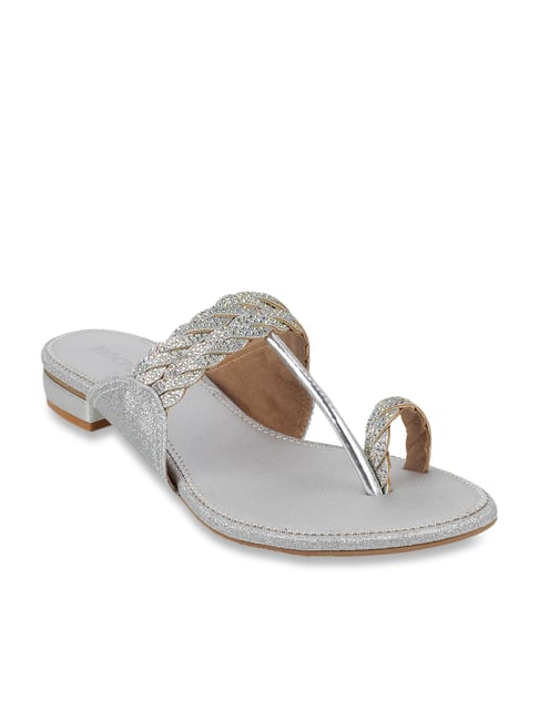Foster Silver Crystal Strap Sandals | Fivestory New York