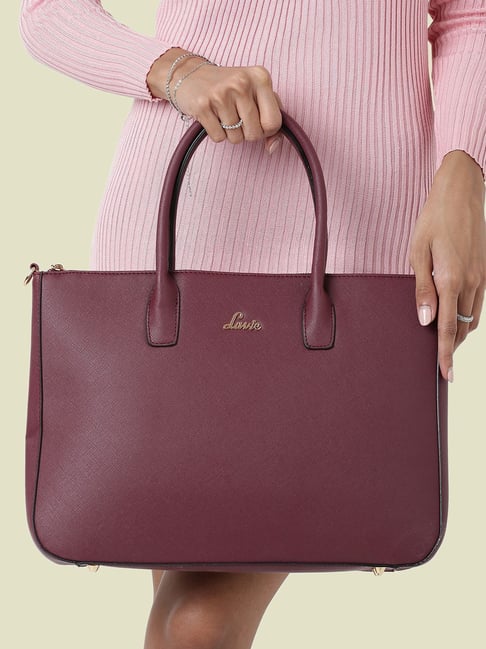 Buy Lavie Raily LG Wine Red Solid Medium Handbag For Women At Best Price Tata CLiQ
