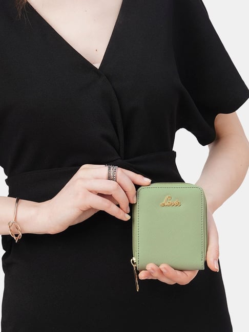 Lavie Rally Pro Mint Green Solid Zip Around Wallet for Women-picture-11