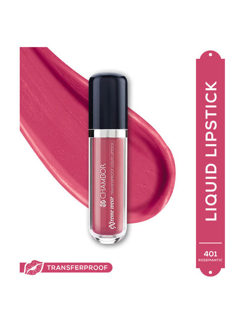 Chambor Extreme Wear Transferproof Liquid Lipstick Rosemantic No.401 - 6 ml