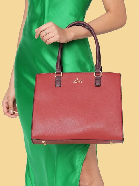 Buy Lavie Shelly Med Wine Solid Medium Handbag For Women At Best